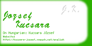 jozsef kucsara business card